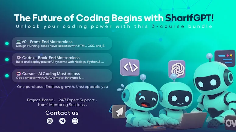 دوره جامع طراحی سایت و برنامه نویسی با هوش مصنوعی رونوشت